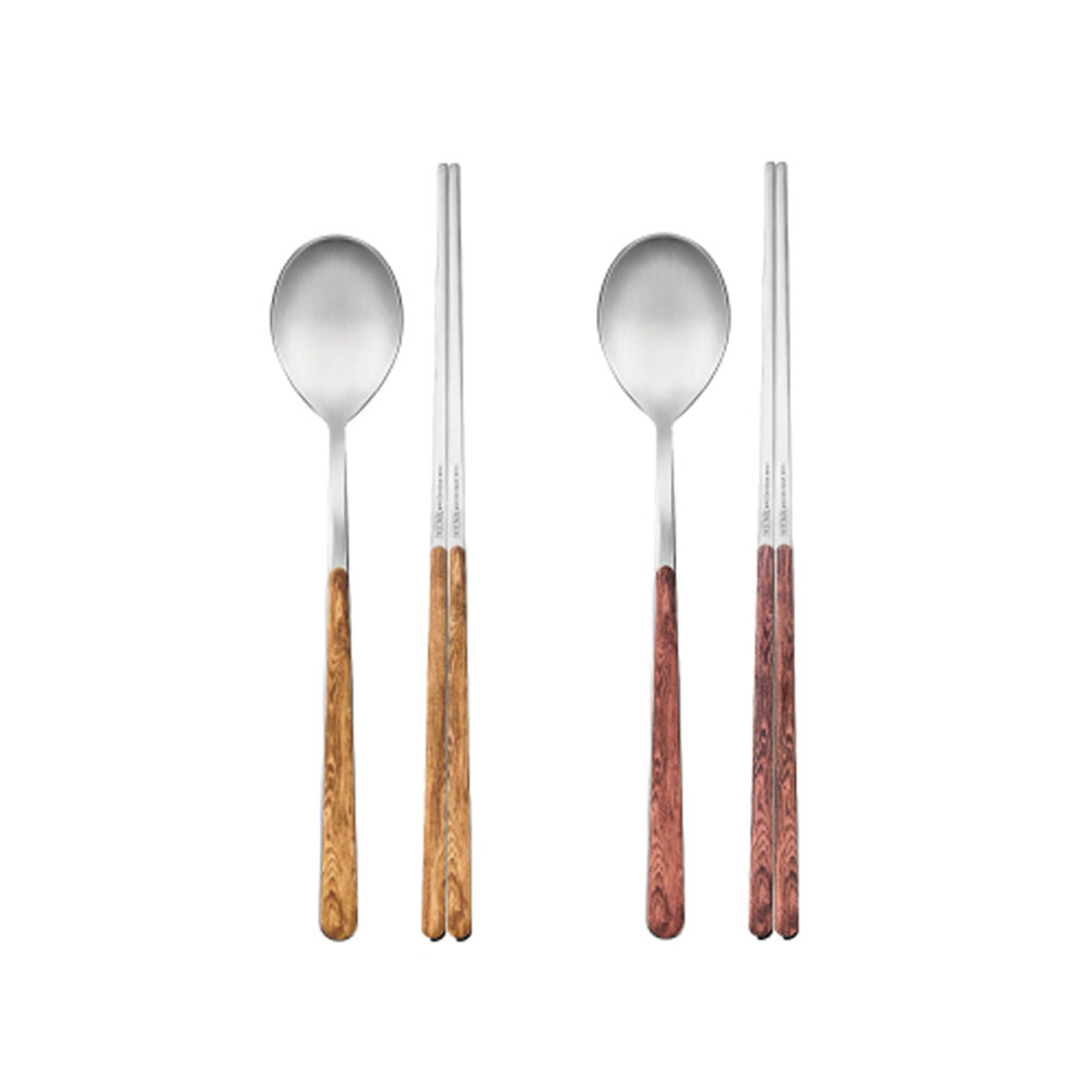 이태리 네바 우드 한식 수저 1인조 2color 대표이미지 섬네일