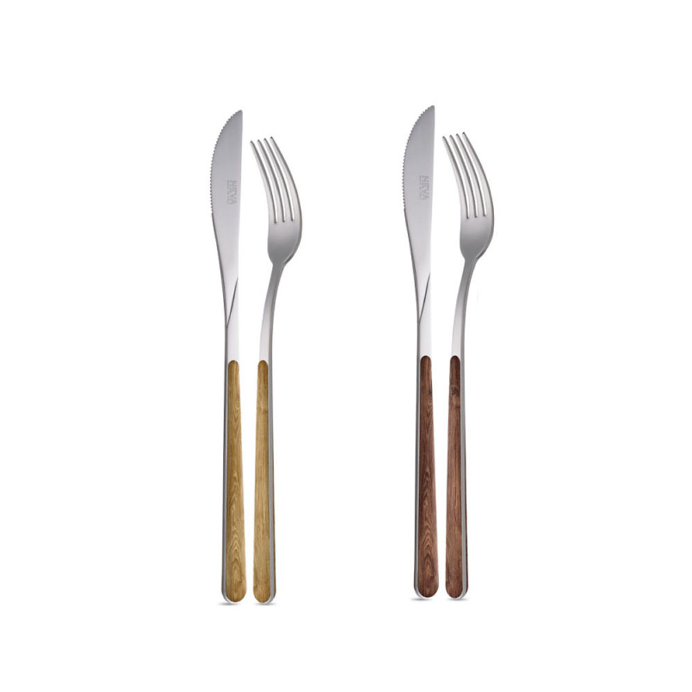 이태리 네바 우드 디너 커트러리 2종 2color 대표이미지 섬네일