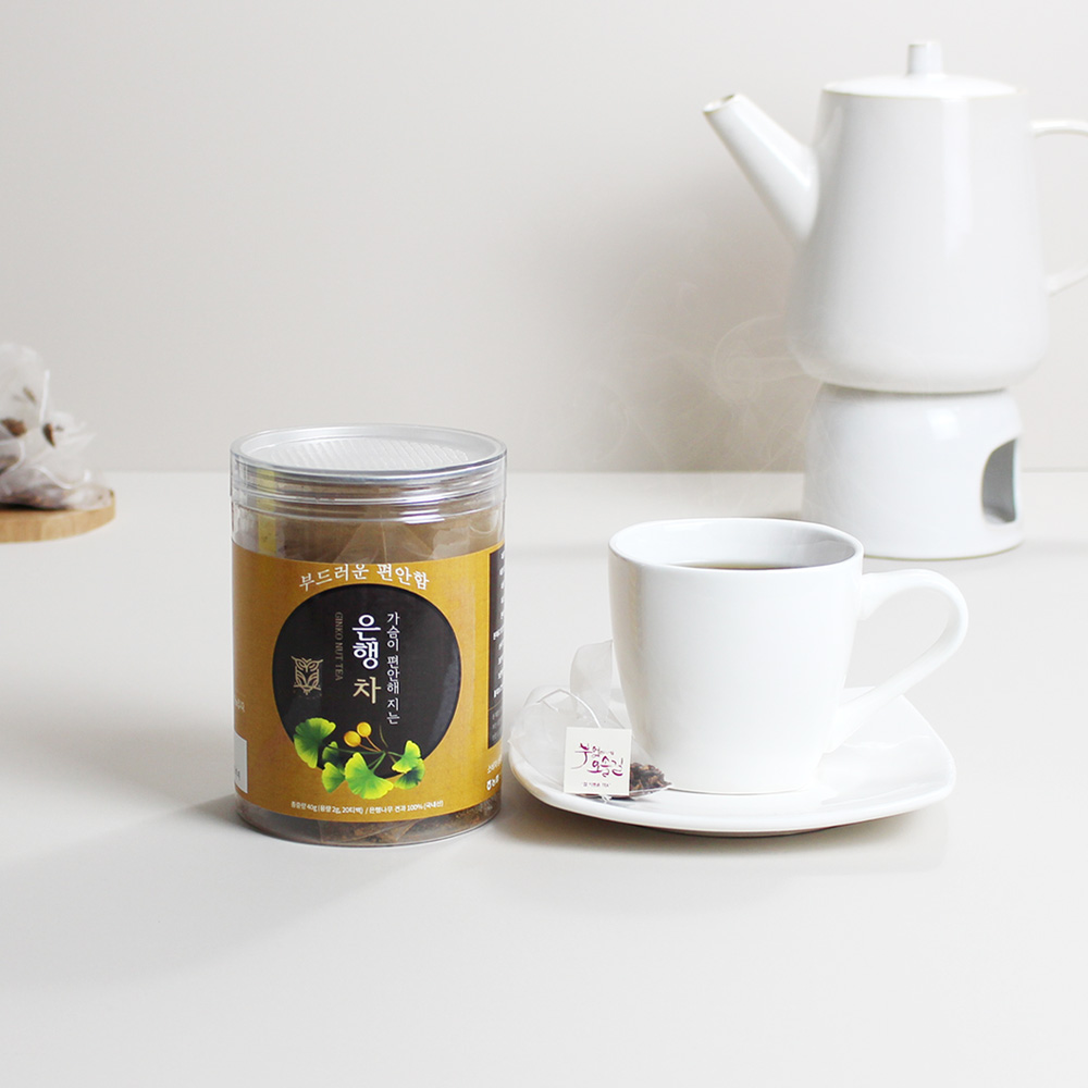 에코프리베 은행차 티백 2g x (10ea / 20ea) 저온 다회 덖음차 국내 특허 [ECOFRIBAE]