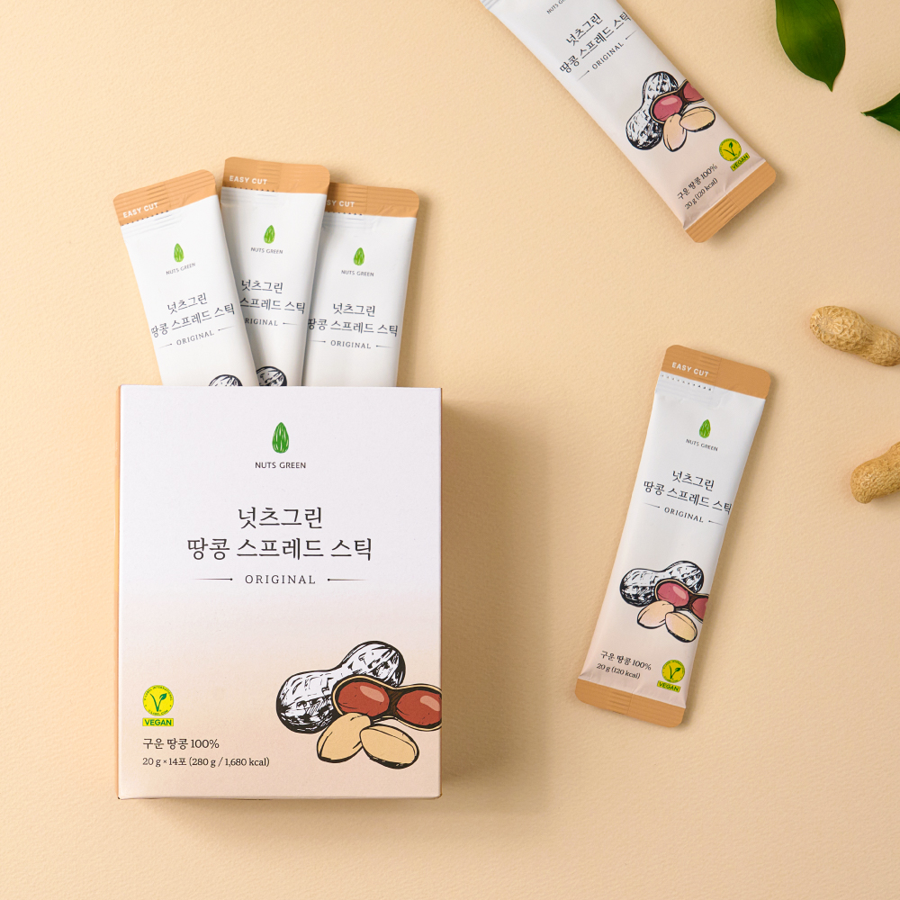 넛츠그린 땅콩 스프레드 스틱 14포