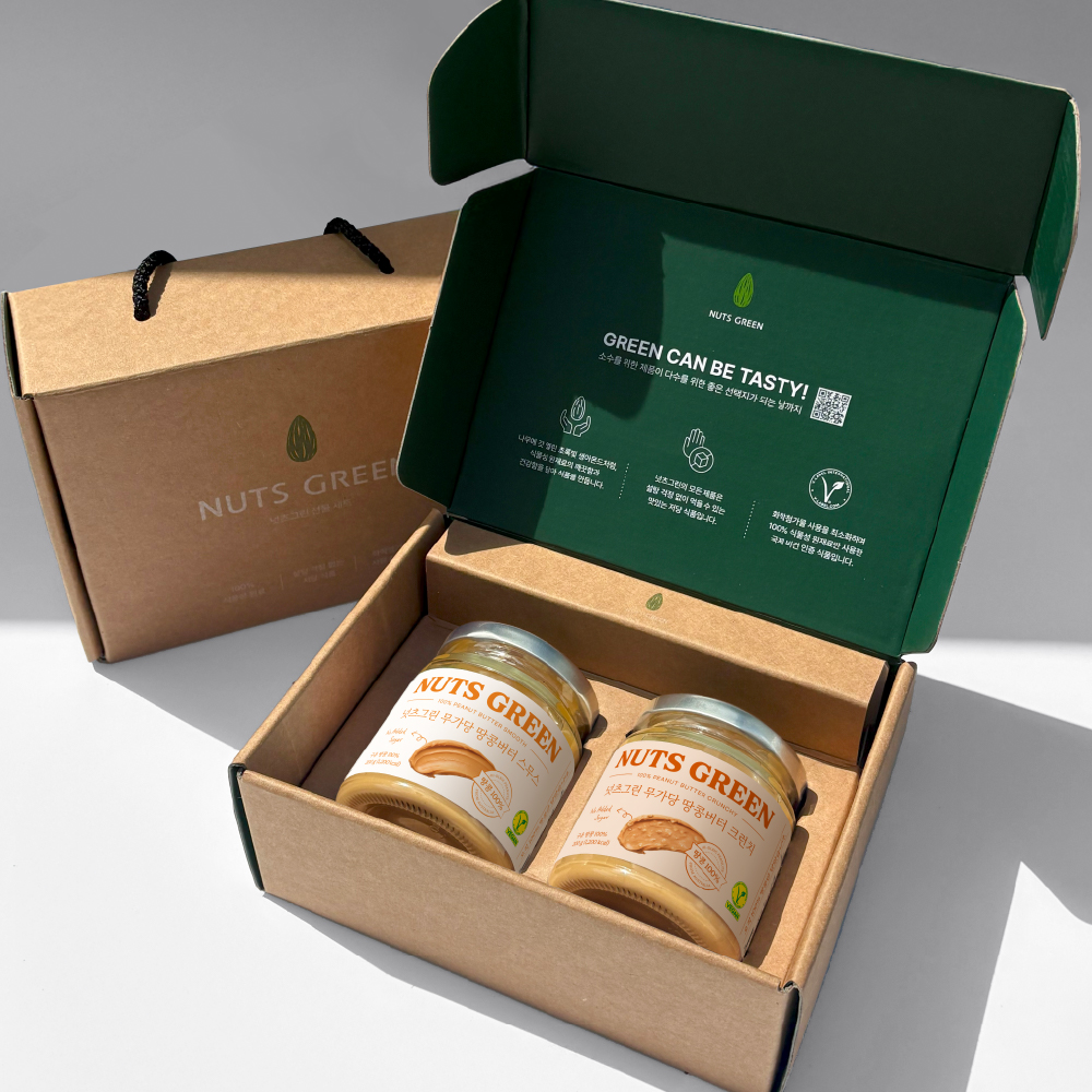 넛츠그린 견과 땅콩버터 & 과일잼 2구 선물세트