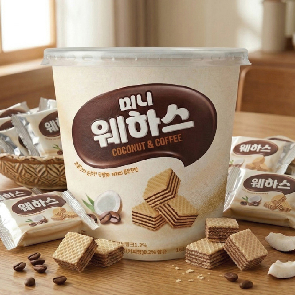 미니웨하스 블루베리맛 코코넛커피맛 웨하스 탕비실 간식 디저트