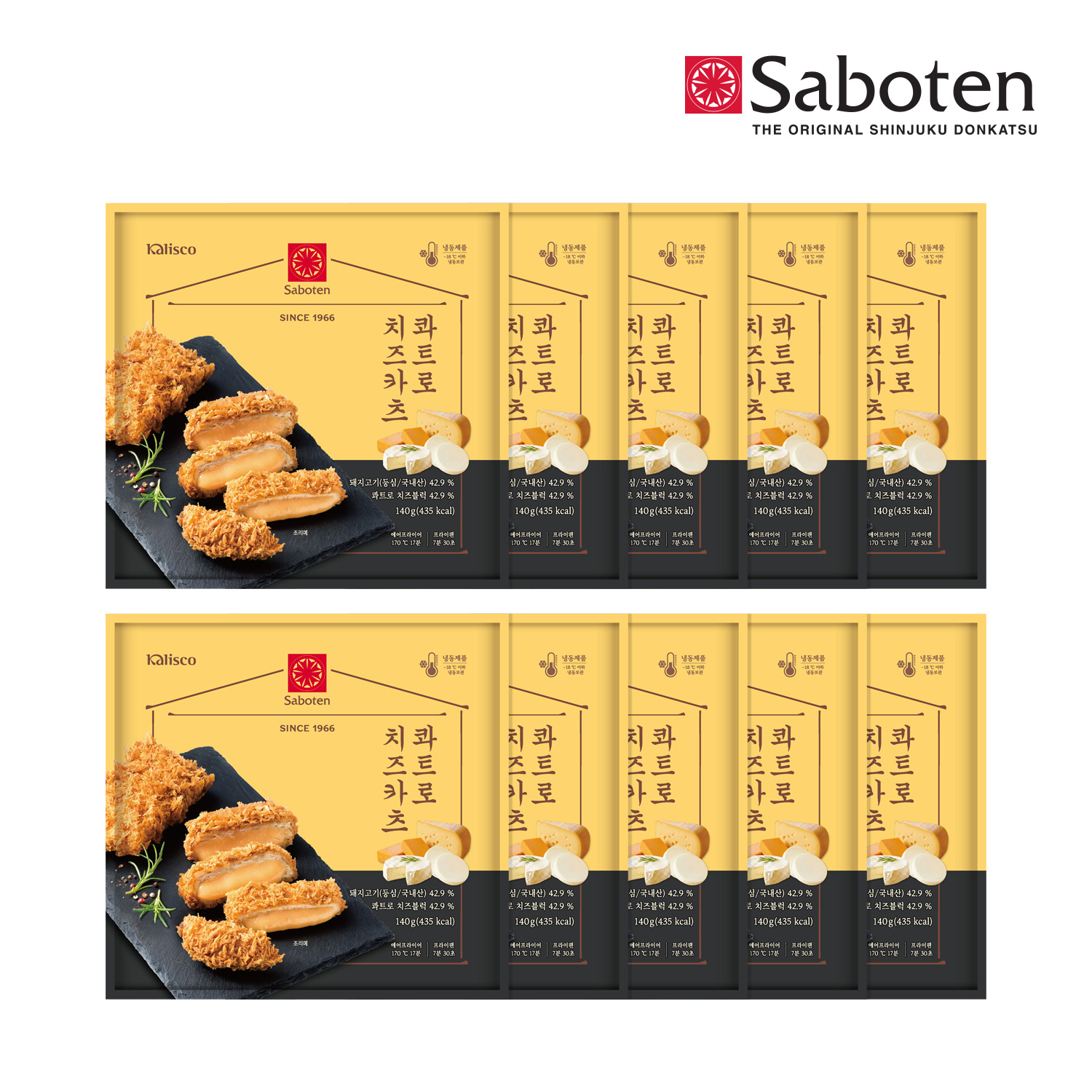 사보텐 정통 콰트로 치즈돈까스(140g) x 10개