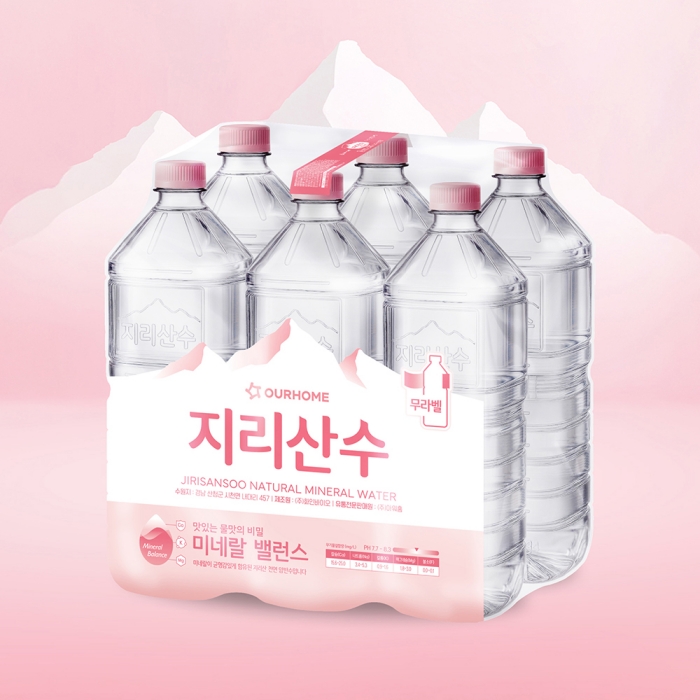 아워홈 지리산수 (2Lx6개) 무라벨 생수 샘물