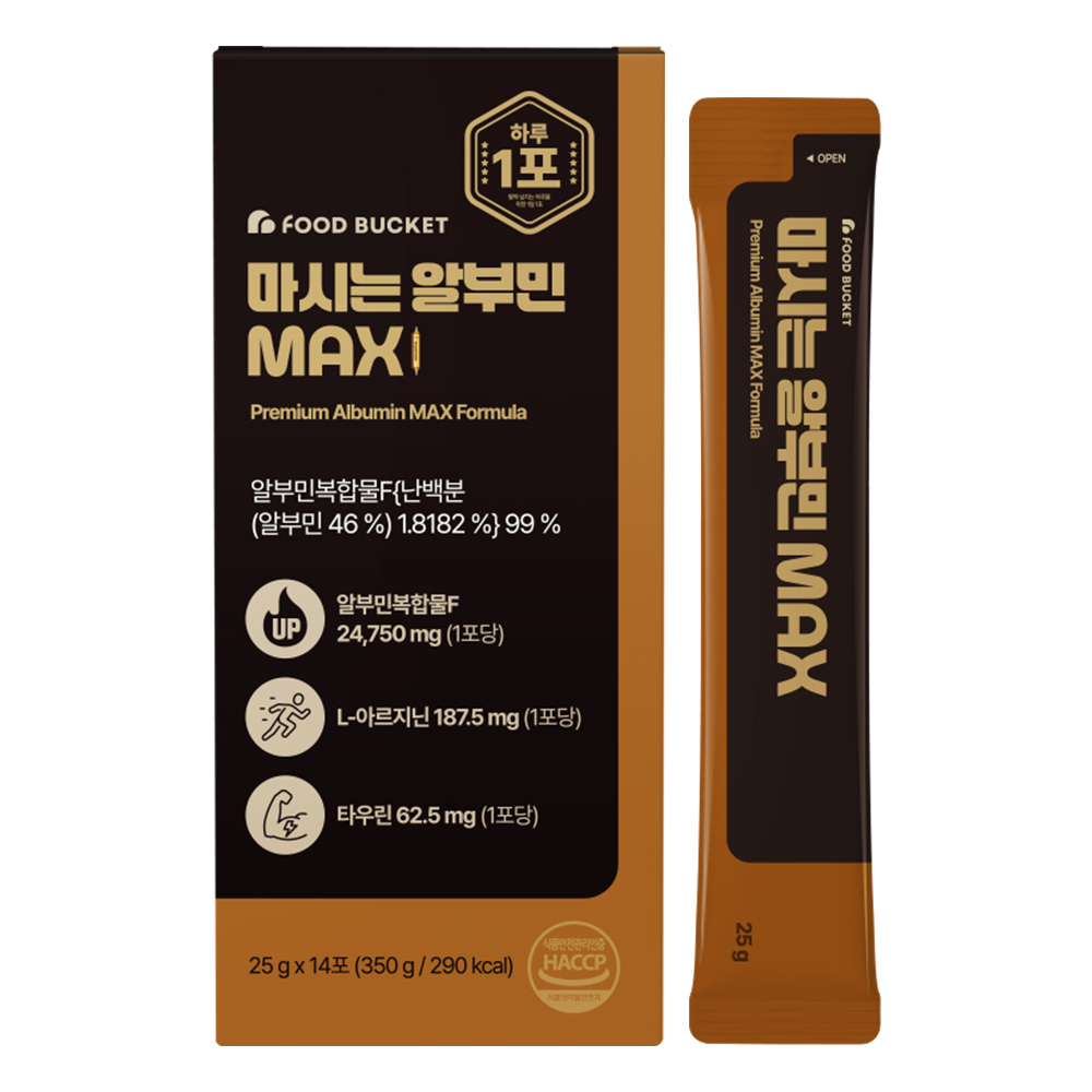 푸드버킷 마시는 알부민 MAX 25g 14포, 1개