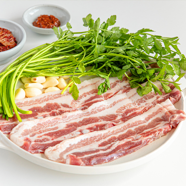 [팜스] 미나리 삼겹살 세트 (삼겹살 300g+미나리 200g)