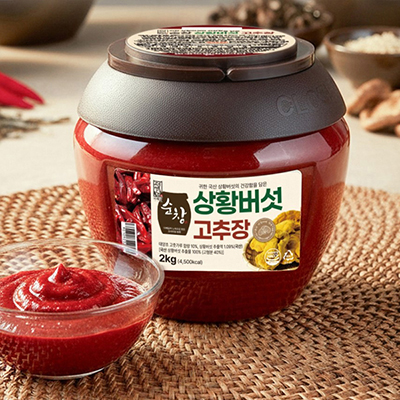 더해담 순창 상황버섯 고추장 2kg + 된장 2kg 선물세트 4kg