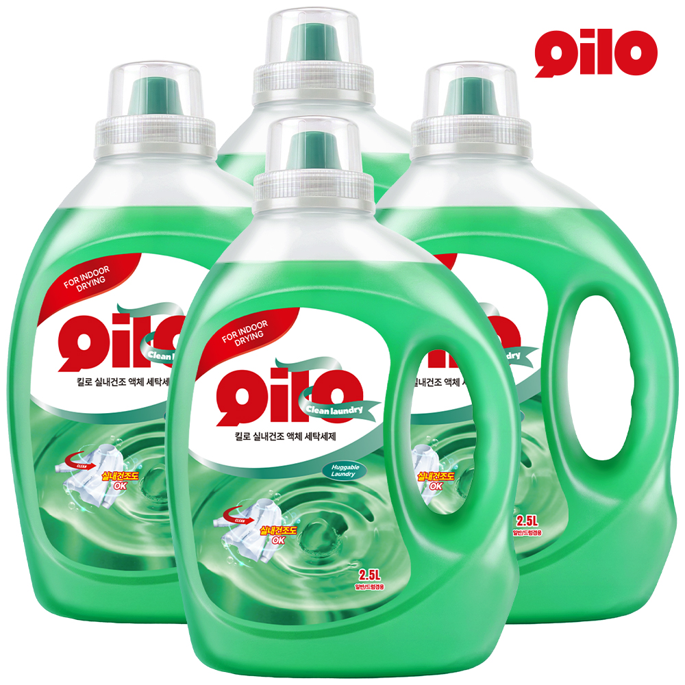 [3+1] 킬로 실내건조 대용량 액체 세탁세제 2.5L 허거블런드리향 일반 드럼 겸용 액상