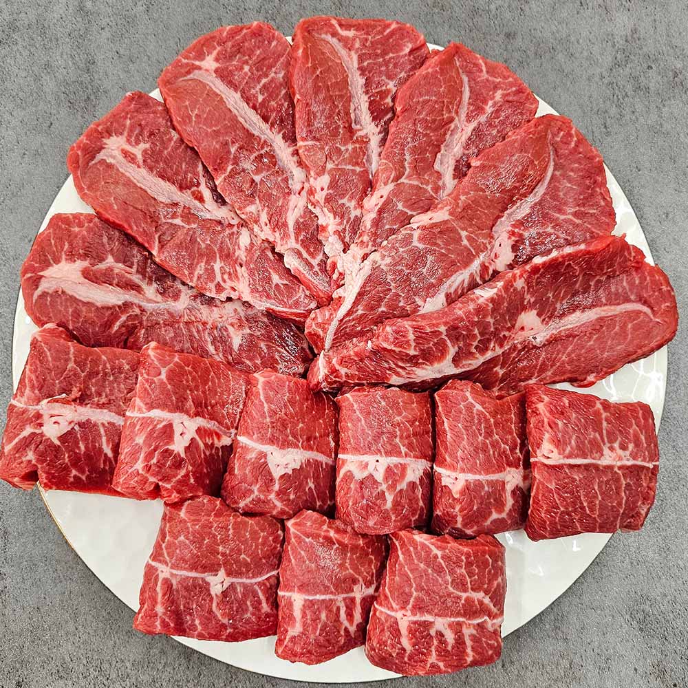 갈비 업진 등심 안심 우삼겹 각200g 소고기모듬 1kg