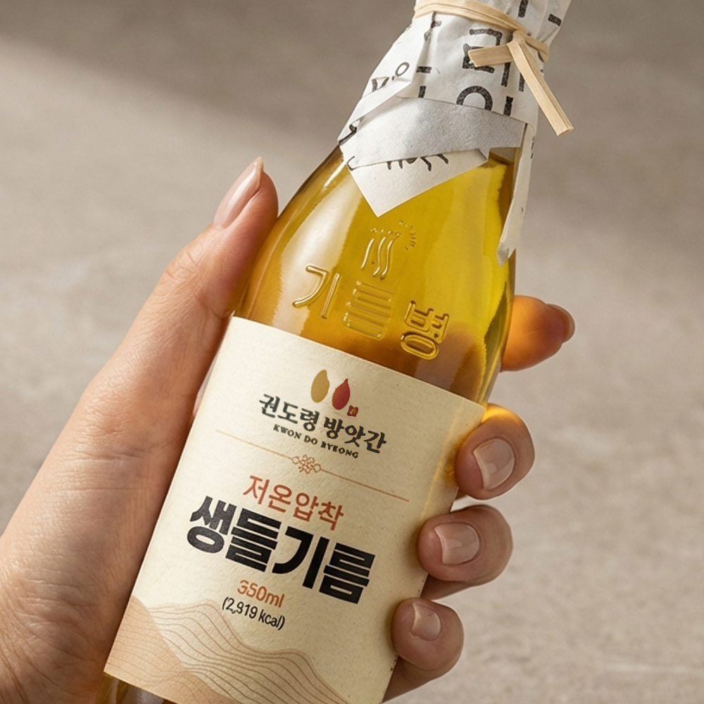 권도령방앗간 저온압착 생들기름 350ml 대표이미지 섬네일