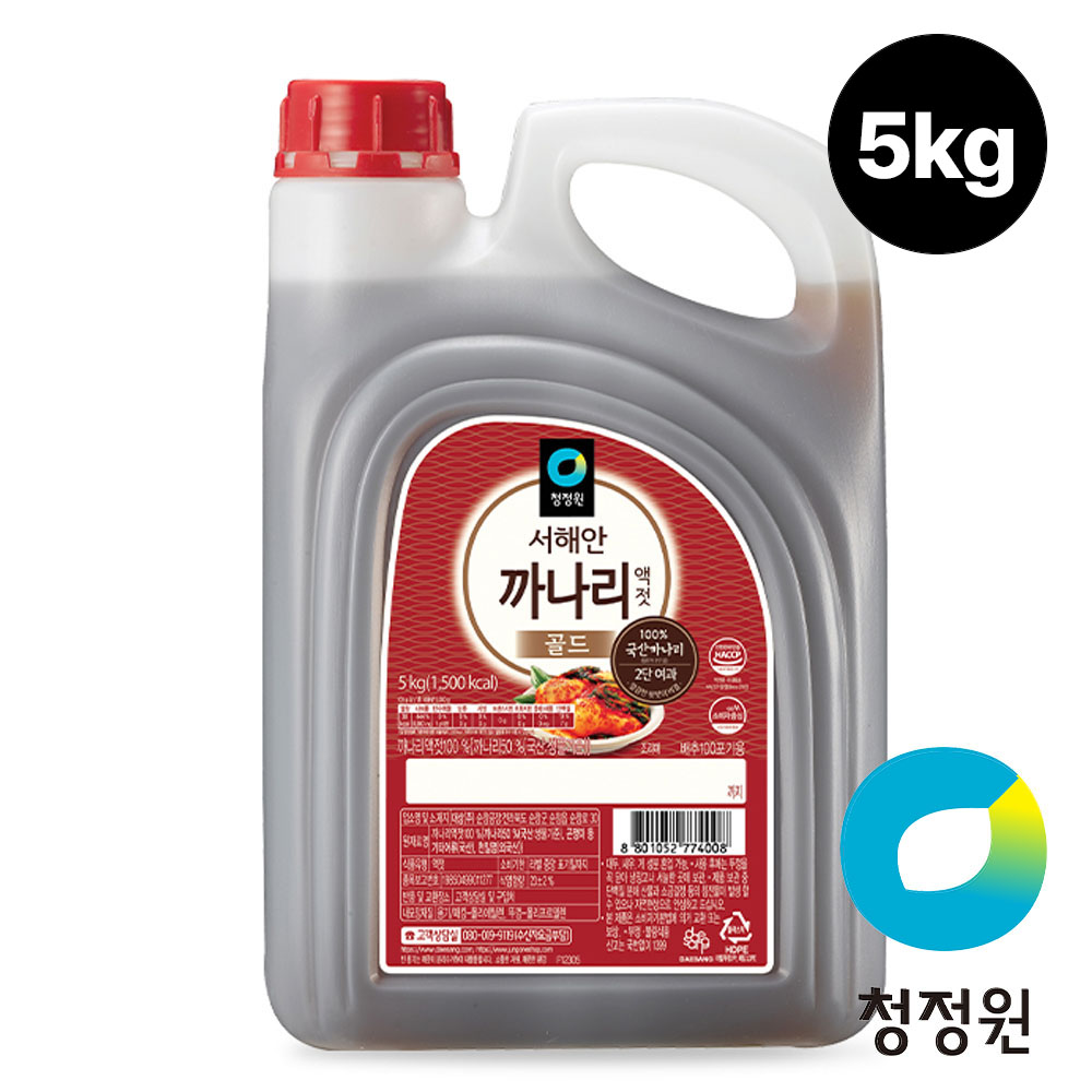 청정원 대용량 까나리액젓 골드 5kg 대표이미지 섬네일