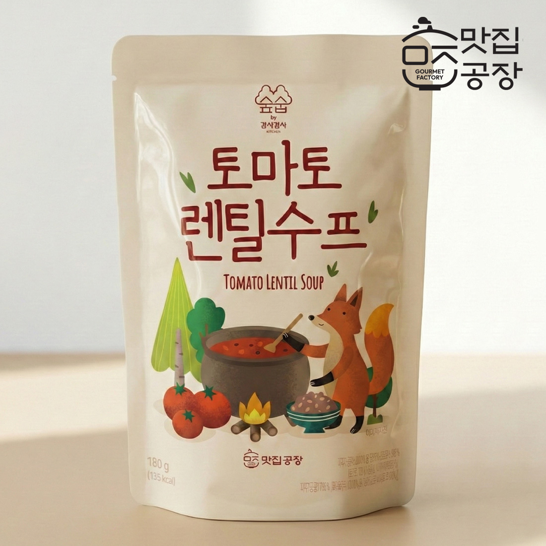 맛집공장 숲숩 저당 수프 180g 3종 택1 당근 누룩/토마토렌틸/캐슈넛버섯 (팩당 135kcal/185kcal) 대표이미지 섬네일