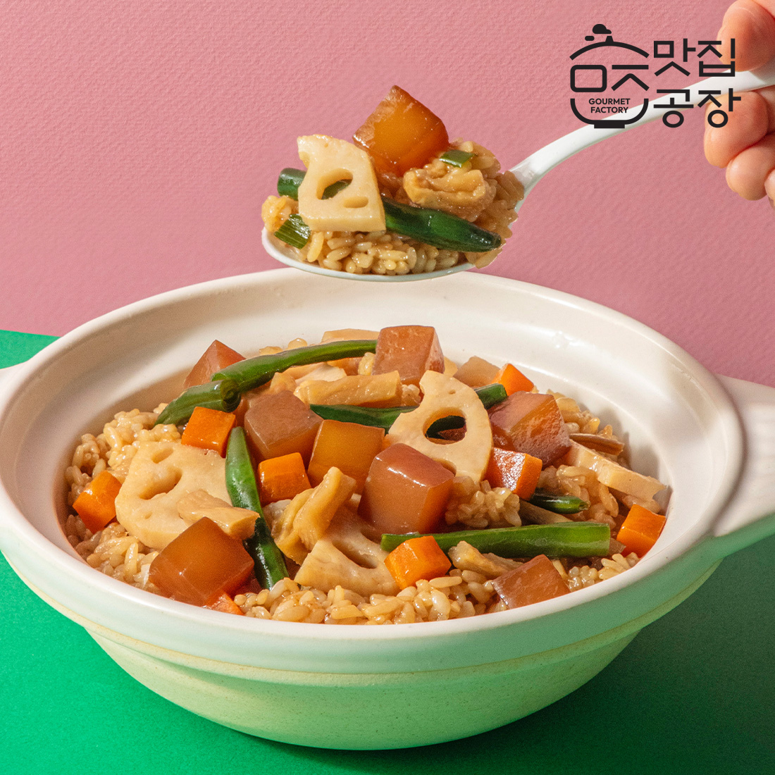 [맛집공장] 1팩으로 솥밥 완성 든든솥밥소스 1팩(2~3인분) 곤약뿌리채소/소고기모둠버섯/전복과소라 대표이미지 섬네일