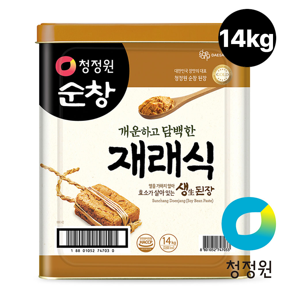 청정원 대용량 순창 재래식 생된장 14kg 대표이미지 섬네일