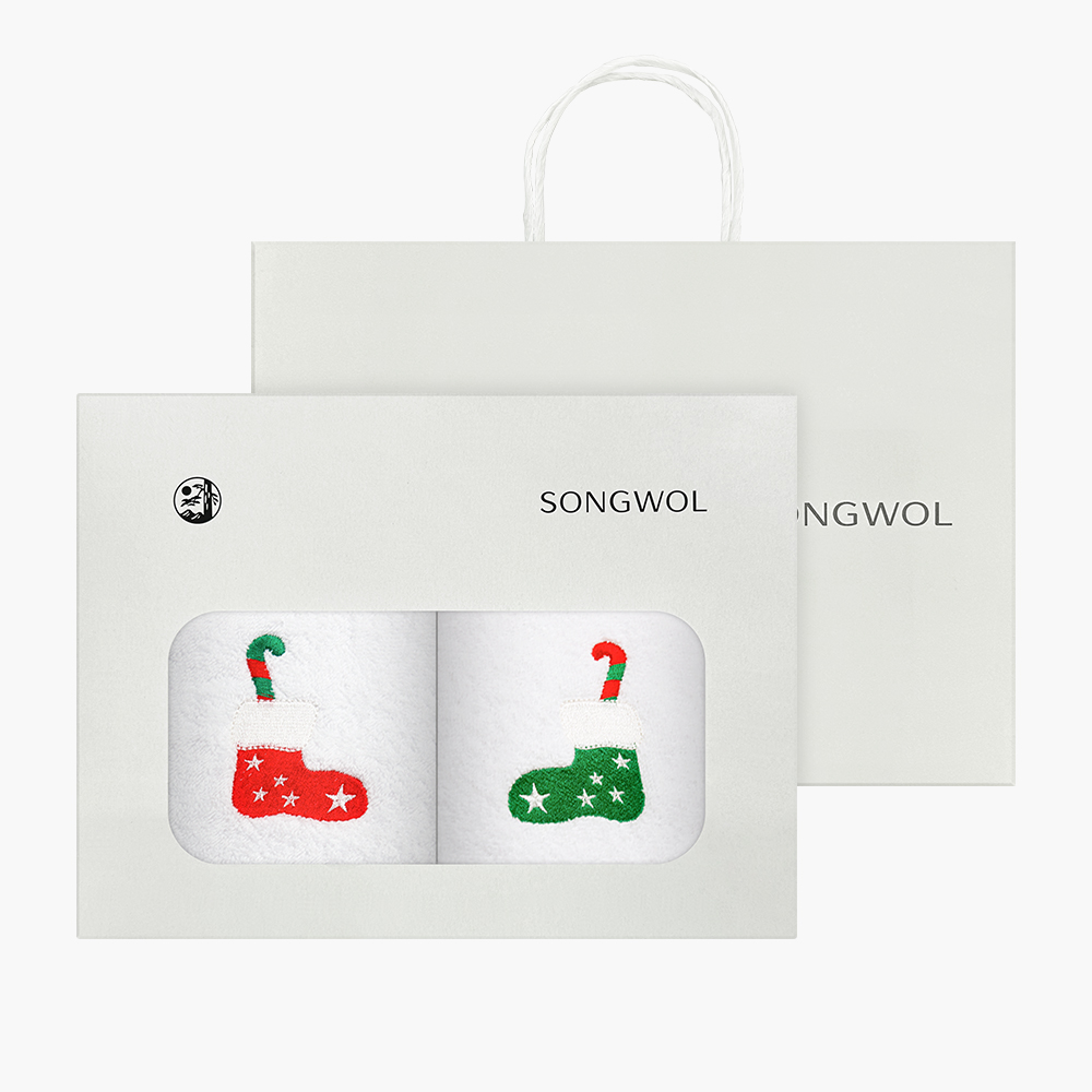송월 스노우크리스마스 2매선물세트+쇼핑백