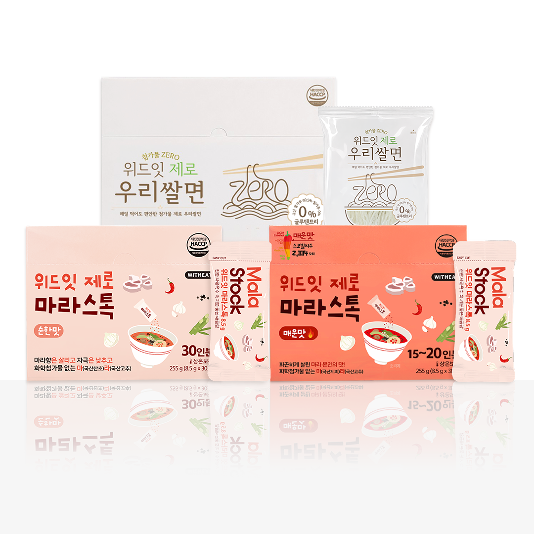 위드잇 제로 마라스톡(8.5g x 30개입) + 우리쌀면(33g X 10개입)