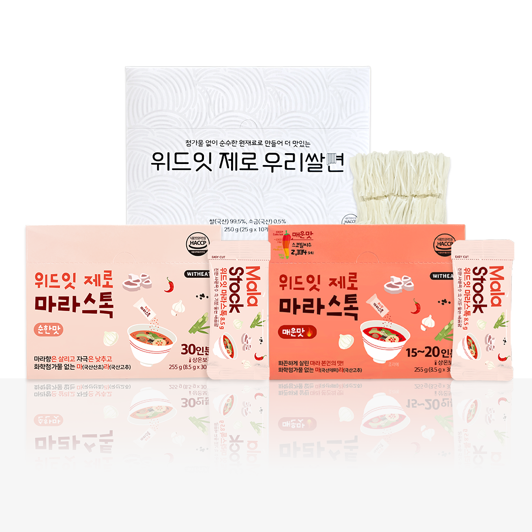 위드잇 제로 마라스톡(8.5g x 30개입) + 우리쌀면(25g X 10개입)