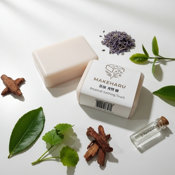 수제비누 선물세트 수제세안비누 퓨어카밍바 핸드메이드 비누100g 2개 1세트(쇼핑백, 2구 선물 박스 증정)