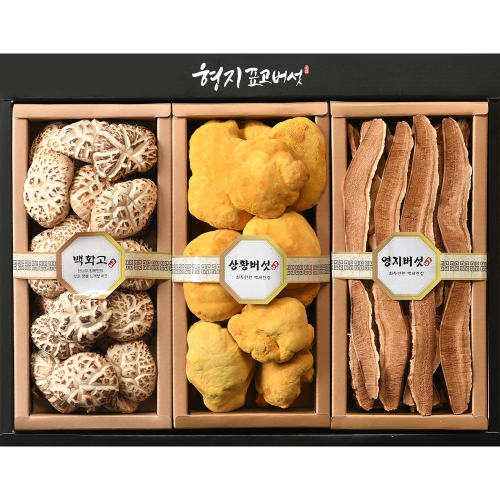 [형지표고버섯] 국산 백화고 상황버섯 혼합2호 버섯 선물세트 대표이미지 섬네일