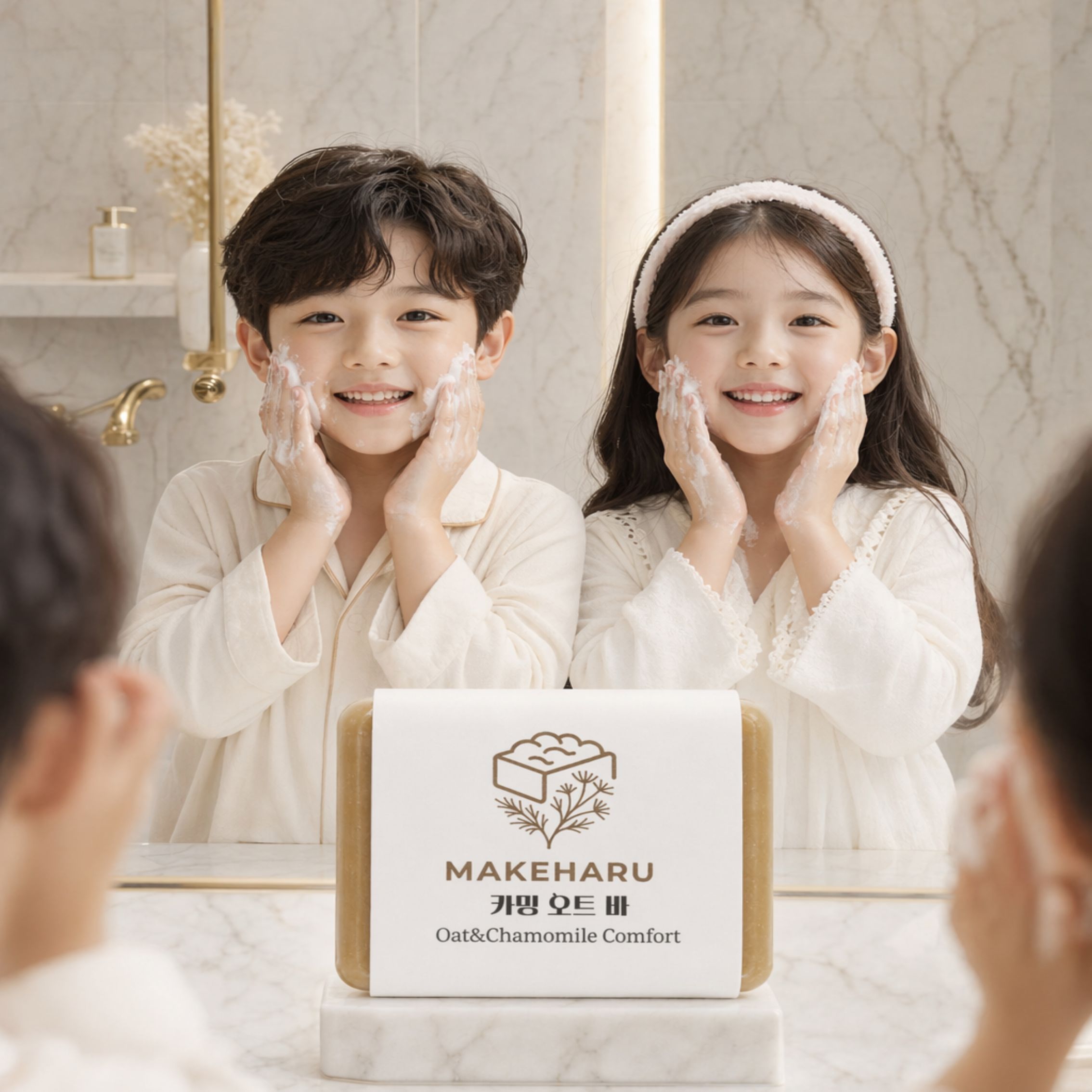 수제비누선물세트 수제세안비누 카밍오트바 핸드메이드 허브 비누 100g 2개 1세트 (쇼핑백, 2구 선물 박스 증정)