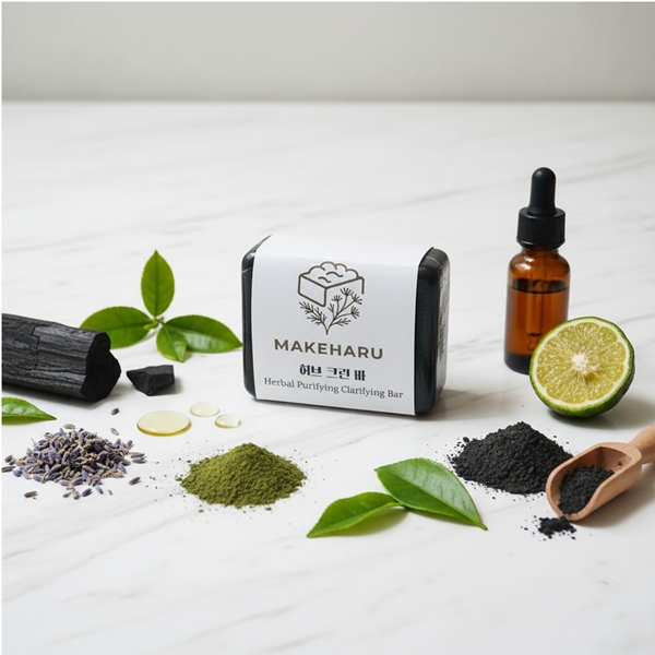 수제비누 선물세트 수제세안비누 허브크린바 핸드메이드비누 100g 2개 1세트 (쇼핑백, 2구 선물 박스 증정)
