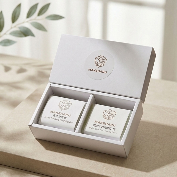 수제비누 선물세트 수제세안비누세트  허브 크린바 1개+ 택1(미슬토리커버리바, 퓨어카밍바, 카밍오트바,프리미엄 글로우바 중1) 1세트