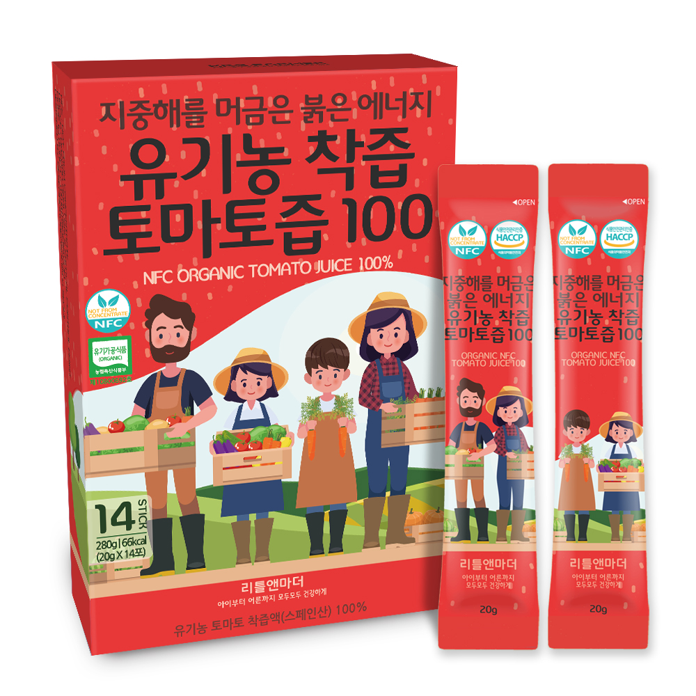 리틀앤마더 유기농 착즙 토마토즙 100
