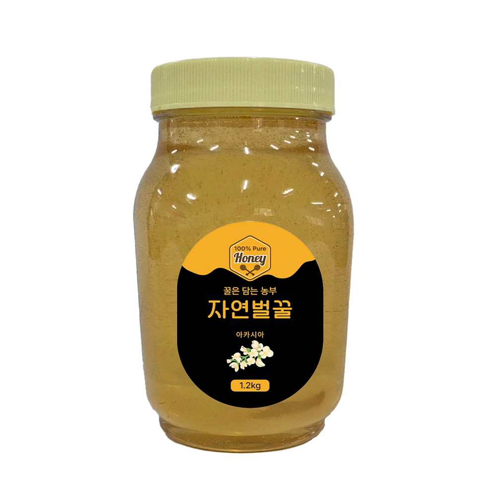 꿀을담는 농부들 자연벌꿀 100% 아카시아꿀 1.2kg