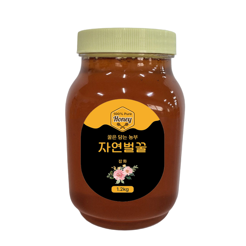 꿀을담는 농부들 자연벌꿀 100% 아카시아꿀 1.2kg