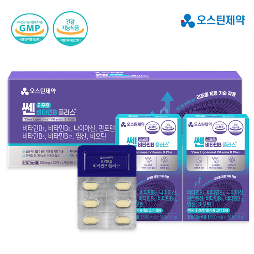 오스틴제약 쎈 리포좀 비타민B 플러스 500mg X 120정 대표이미지 섬네일