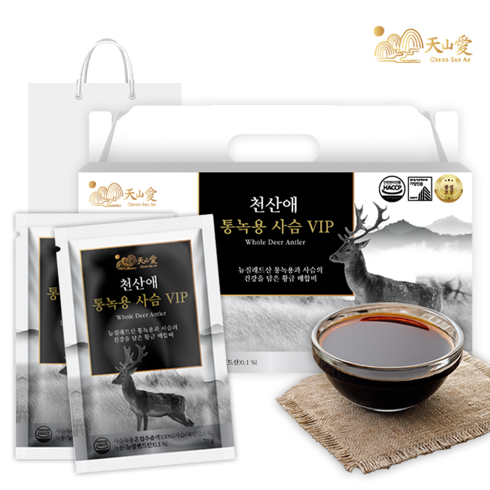 천산애 통녹용 사슴VIP 70g x 30포 (쇼핑백 포함) 대표이미지 섬네일