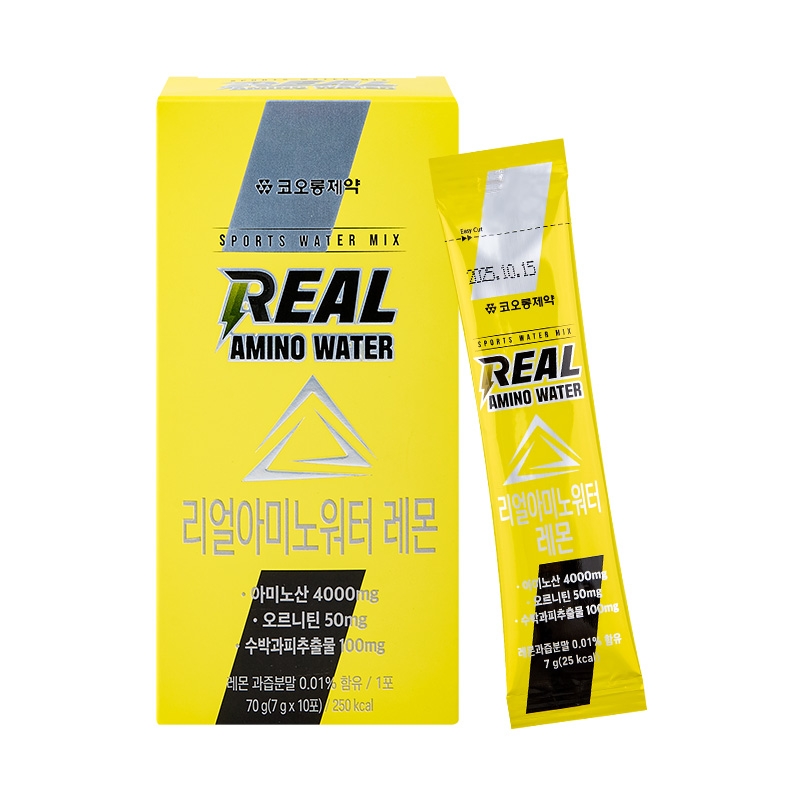 코오롱 BCAA 아르기닌 글루타민 아미노산 전해질 리얼아미노워터 체리 7gx10포 1개