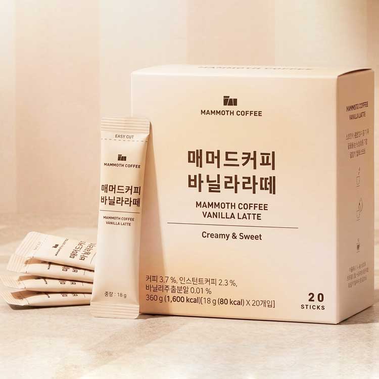 [매머드커피] 바닐라라떼 20T 대표이미지 섬네일