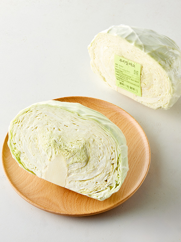 [20% 쿠폰] 국내산 양배추 (반통, 600g 내외)