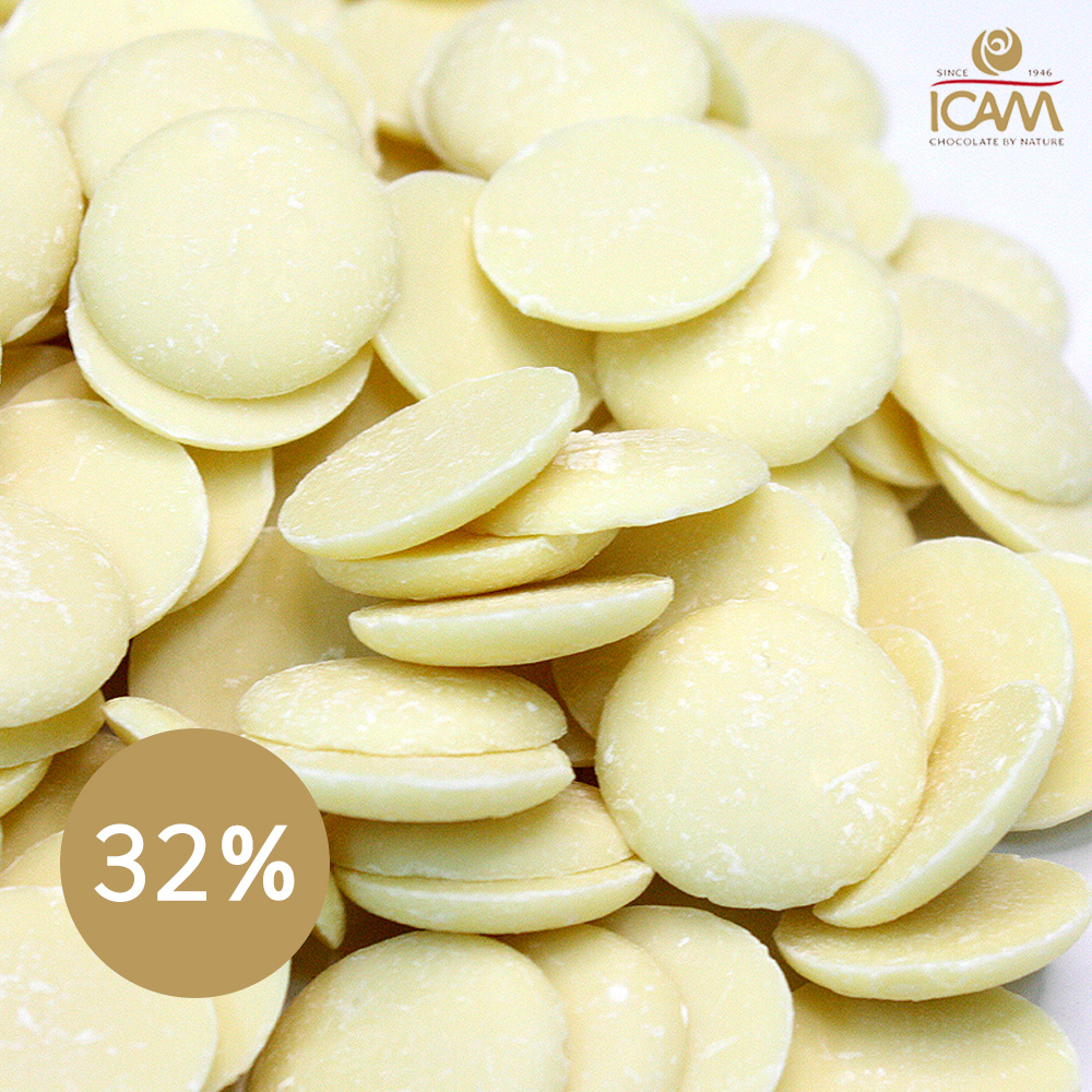 이캄 화이트 초콜릿 커버춰 32% 1kg 이탈리아 프리미엄 초콜렛 대표이미지 섬네일
