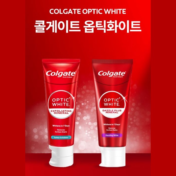 콜게이트 미국 고불소 불소 충치 미백 화이트닝 옵틱화이트 시리즈+치약짜개 대표이미지 섬네일