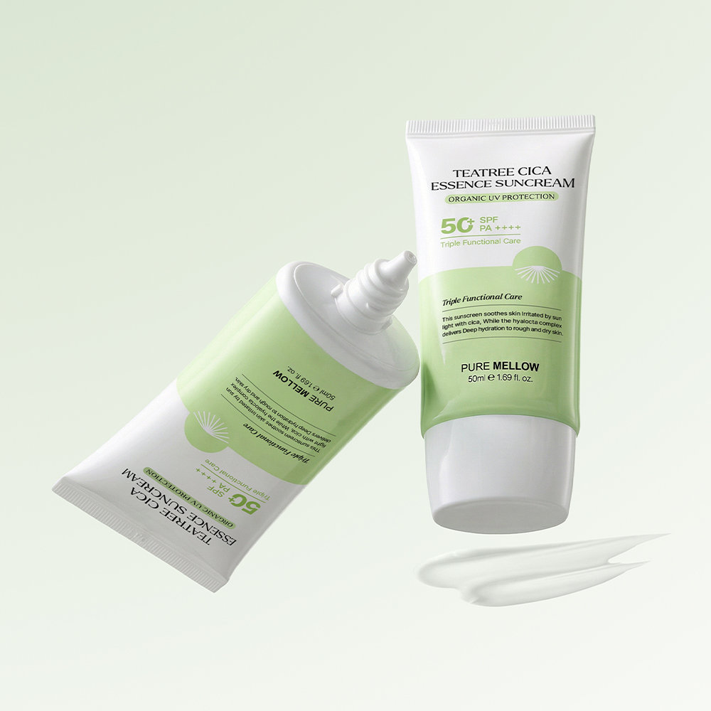 [신상품]퓨어멜로우 티트리 시카 에센스 선크림 50g (SPF 50+, PA++++)