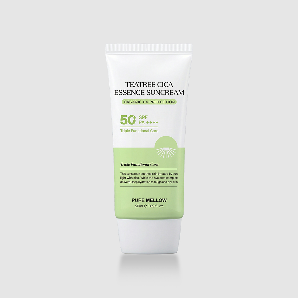 [신상품]퓨어멜로우 티트리 시카 에센스 선크림 50g (SPF 50+, PA++++)