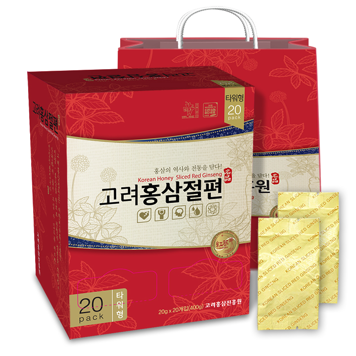 고려홍삼진흥원 홍삼절편 타워형 20g 20개입