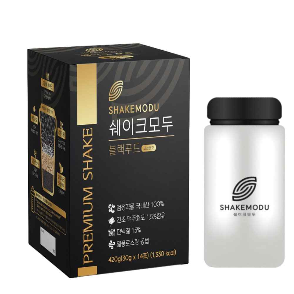 단백질 쉐이크 선식 블랙푸드 아침 식사대용 검은콩 미숫가루 쉐이크모두 14일분