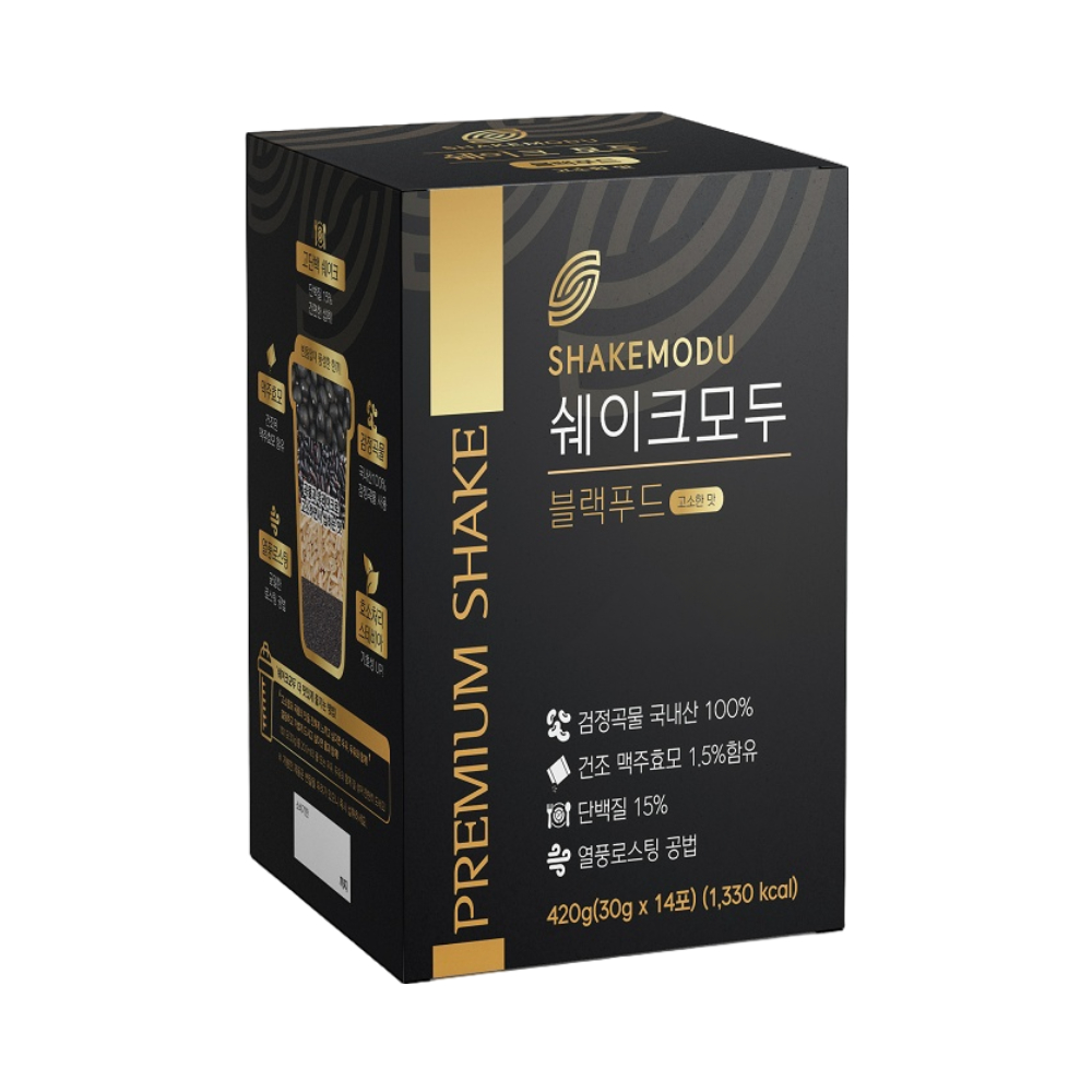 단백질 쉐이크 선식 블랙푸드 아침 식사대용 검은콩 미숫가루 쉐이크모두 14일분