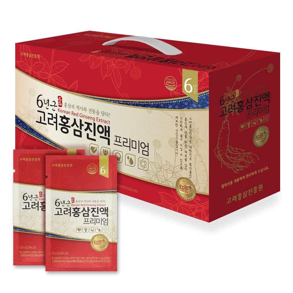고려홍삼진흥원 6년근 고려홍삼정 프리미엄 진액 50ml 30포 대표이미지 섬네일