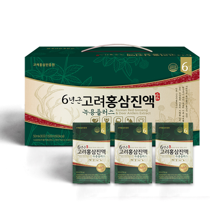 고려홍삼진흥원 6년근 고려홍삼정 녹용플러스 50ml 30포