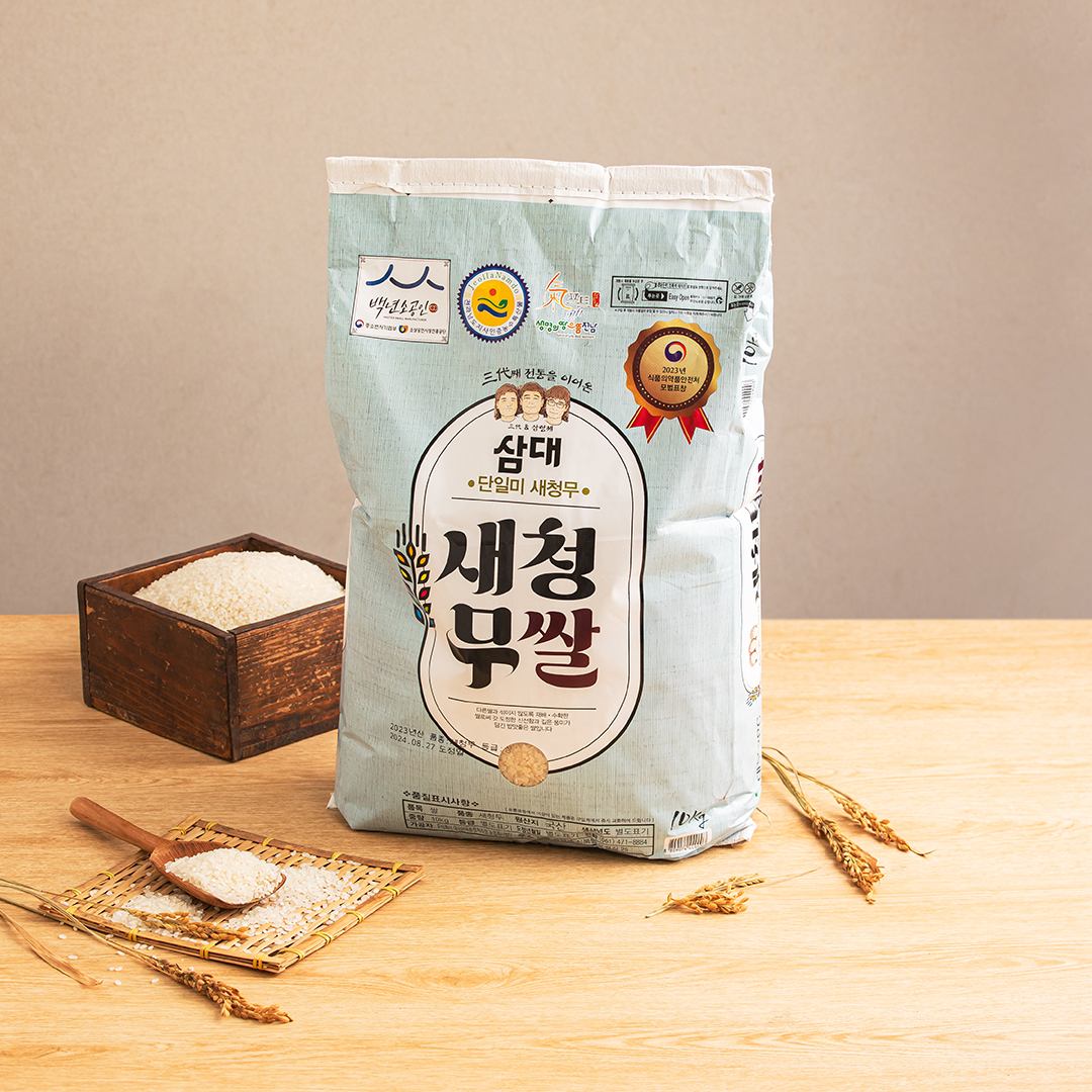 [백년기업]삼대 새청무쌀 10kg 상등급 (25년산) 대표이미지 섬네일