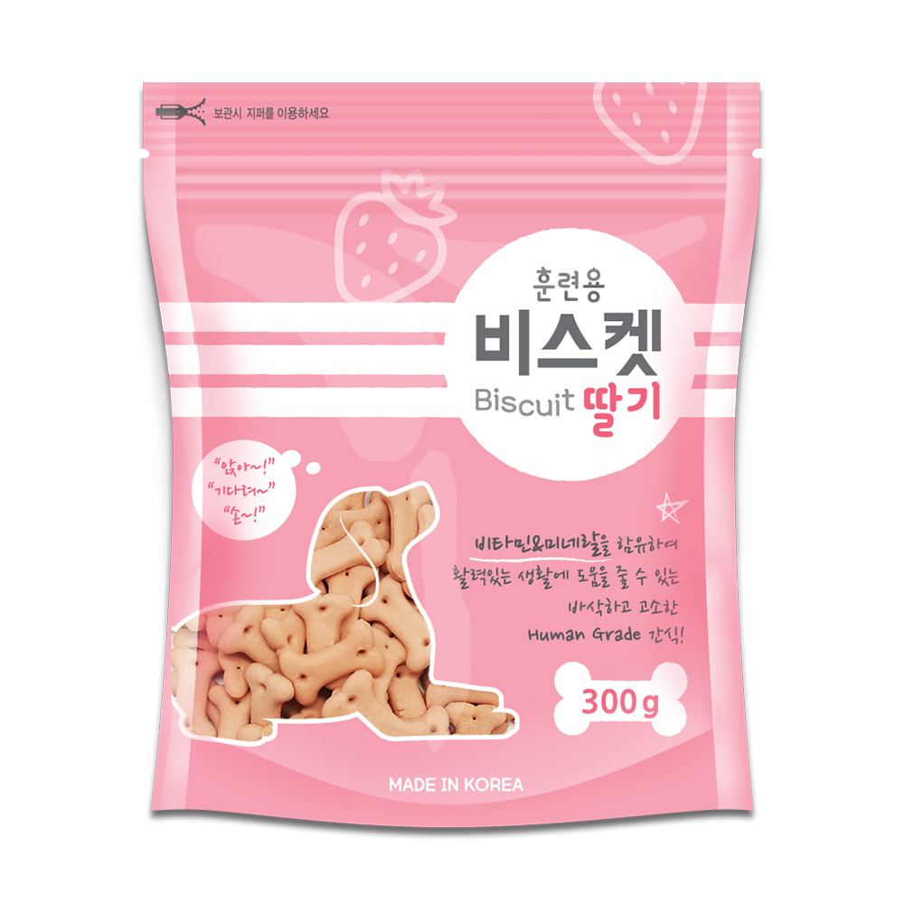 훈련용 비스켓 딸기 300g