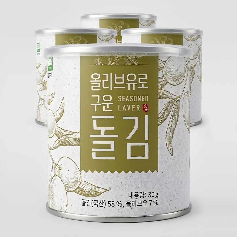 프리미엄 올리브유 캔 돌김 30g 4캔