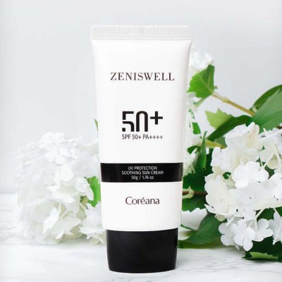 코리아나 제니스웰 UV 프로텍션 수딩 선크림 SPF 50+ PA++++(50g) 남여공용