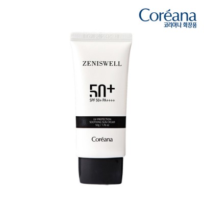 코리아나 제니스웰 UV 프로텍션 수딩 선크림 SPF 50+ PA++++(50g) 남여공용