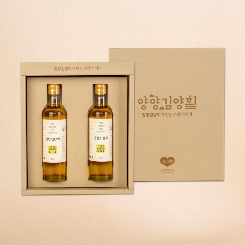 강원도 전통 방식 저온 착유 양양 김양희 들기름 300ml 2개