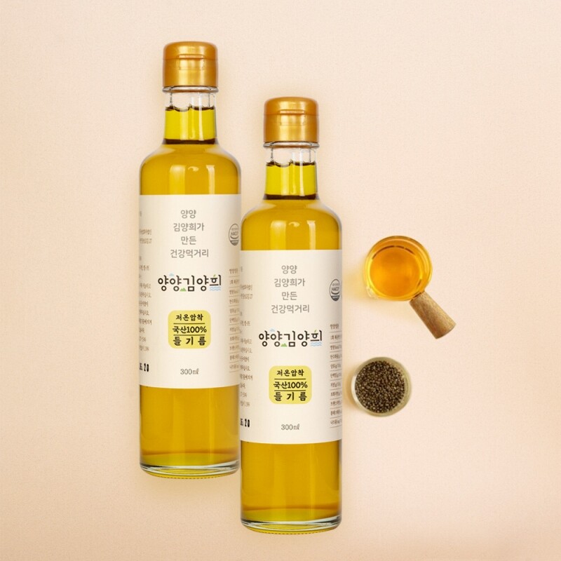 강원도 전통 방식 저온 착유 양양 김양희 들기름 300ml 2개